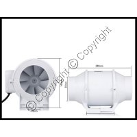 4" Inch Inline Duct Fan 100 CFM 110V