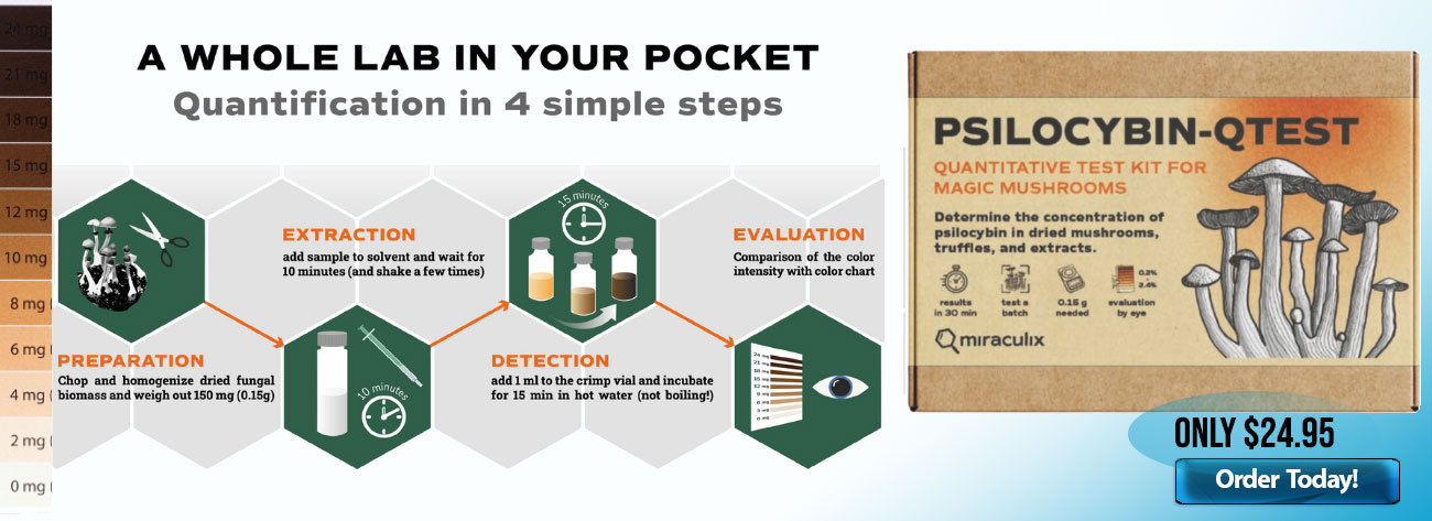 Miraculix QTest Psilocybin Potency Test Kit